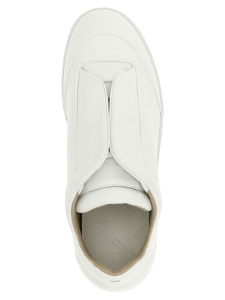 Maison Margiela White Calfskin Low Top Sneakers