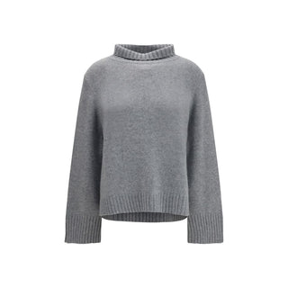 Allude Gray Cashmere Turtleneck