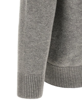 Stone Island Gray Virgin Wool Cardigan