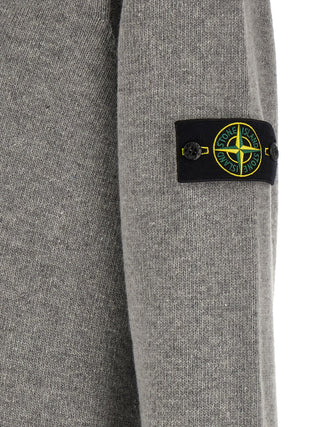 Stone Island Gray Virgin Wool Cardigan