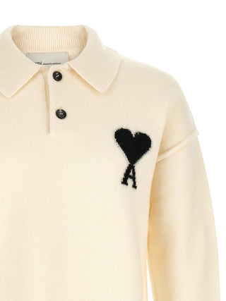 Ami Paris Ami de Coeur Wool Polo Shirt