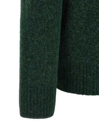Ami Paris Ami de Coeur Alpaca-Blend Knit Polo Shirt