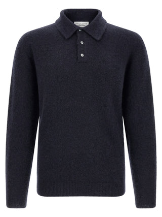 Roberto Collina Blue Cashmere Polo Shirt