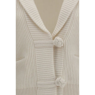 Forte Forte Wool and Cashmere Ribbed Knit Cardigan