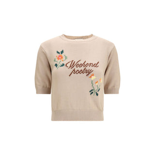 Weekend Max Mara Embroidered Cotton Sweater