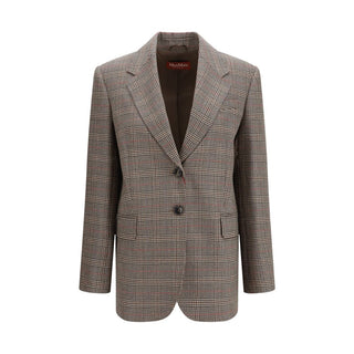 Max Mara Studio Checked Wool Blazer