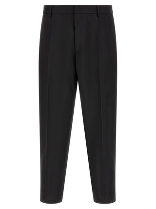 Jil Sander Virgin Wool Mohair Cropped Trousers