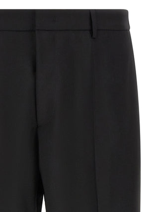 Jil Sander Virgin Wool Mohair Cropped Trousers