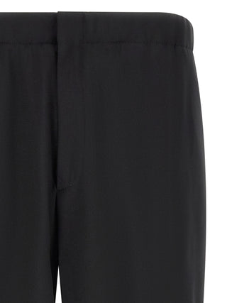 Lardini Black Virgin Wool Dress Pants
