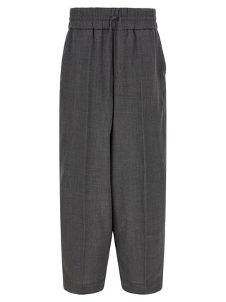 Ami Paris Virgin Wool Drawstring Trousers