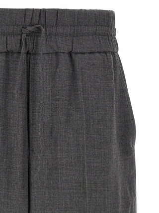 Ami Paris Virgin Wool Drawstring Trousers