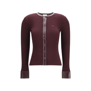 Courrèges Vinyl and Knit Cardigan