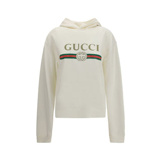 Gucci Web Print Cotton and Cashmere Hoodie