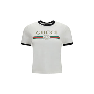 Gucci Web Print Cotton T-Shirt