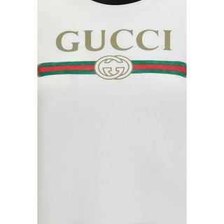 Gucci Web Print Cotton T-Shirt