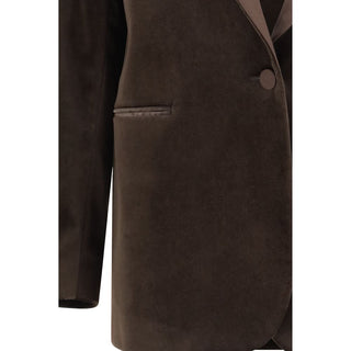 Lardini Velvet Single-Breasted Blazer
