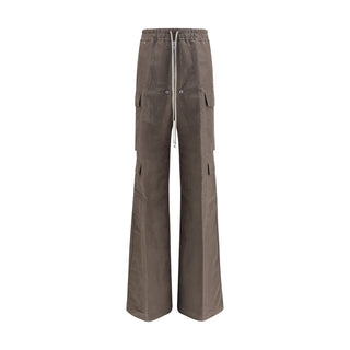 Rick Owens Gray Ramie Cargo Pants