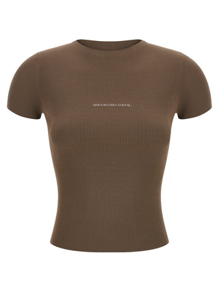 Alexander Wang Brown Polyamide T-Shirt