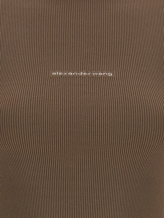 Alexander Wang Brown Polyamide T-Shirt