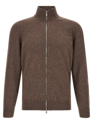 Brunello Cucinelli Brown Cashmere Cardigan