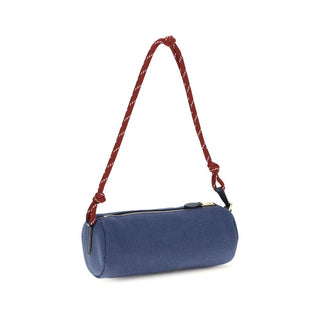 Miu Miu Gabardine Logo-Embroidered Shoulder Bag