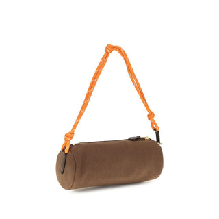 Miu Miu Gabardine Logo-Embroidered Shoulder Bag