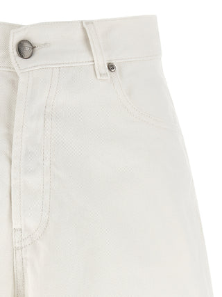Diesel White Cotton Bermuda Shorts