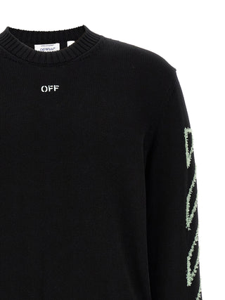 Off-White Black Cotton Cardigan