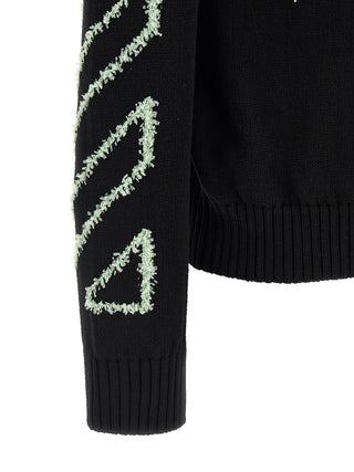 Off-White Black Cotton Cardigan
