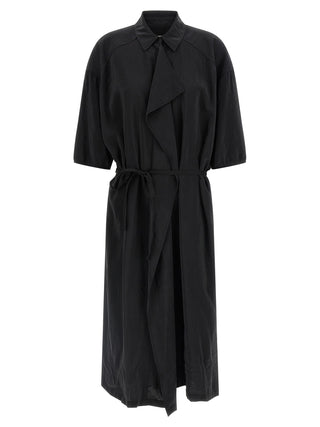 Lemaire Black Silk Midi Dress