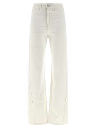 Lemaire White Cotton High-Waisted Jean