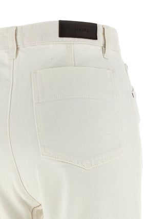 Lemaire White Cotton High-Waisted Jean