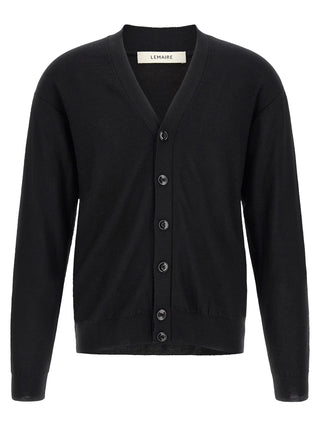 Lemaire Black Wool Cardigan