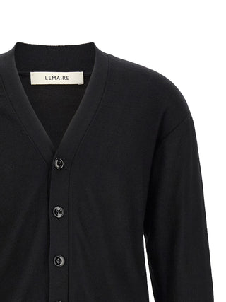 Lemaire Black Wool Cardigan
