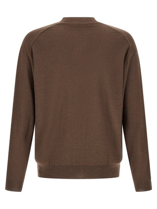Lemaire Brown Wool Cardigan