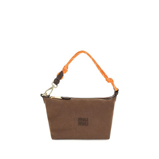 Miu Miu Logo-Embossed Cotton Shoulder Bag