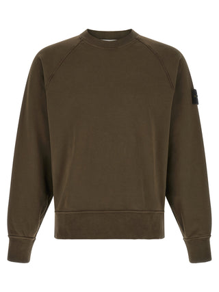 Stone Island Gray Cotton Sweatshirt