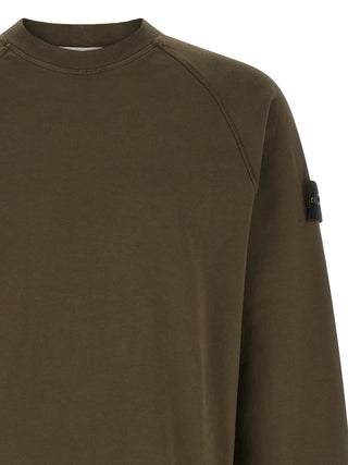 Stone Island Gray Cotton Sweatshirt