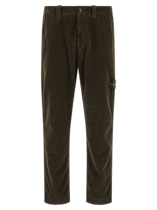 Stone Island Gray Cotton Casual Pants