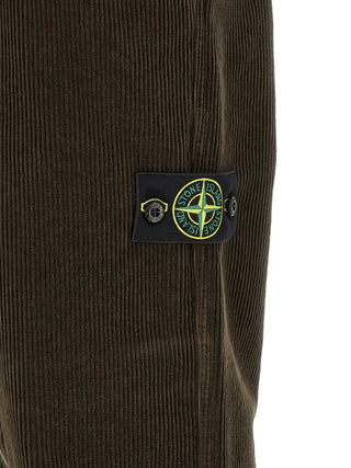 Stone Island Gray Cotton Casual Pants