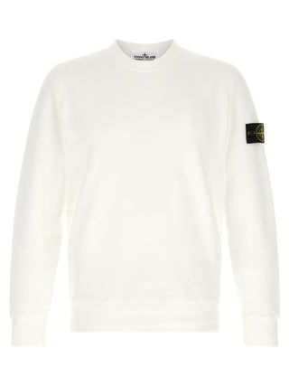 Stone Island White Cotton Sweatshirt