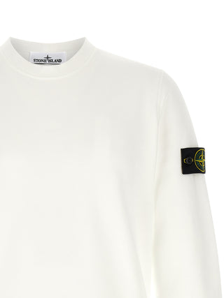 Stone Island White Cotton Sweatshirt