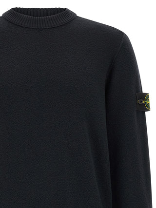 Stone Island Blue Virgin Wool Cardigan