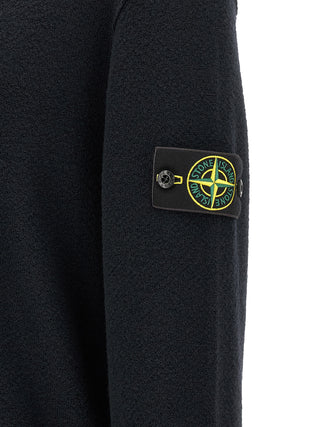 Stone Island Blue Virgin Wool Cardigan