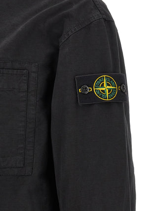 Stone Island Black Cotton Shell Jacket