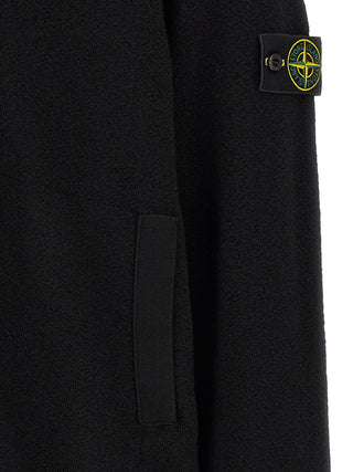 Stone Island Black Virgin Wool Cardigan