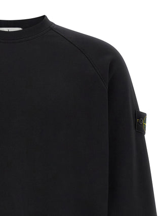 Stone Island Black Cotton Sweatshirt
