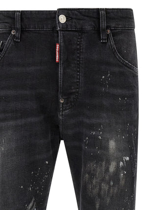 Dsquared² Black Cotton Slim Fit Jeans