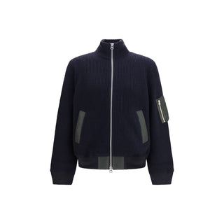 Sacai Blue Wool Sweatshirt