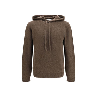 Roberto Collina Brown Wool Hoodie